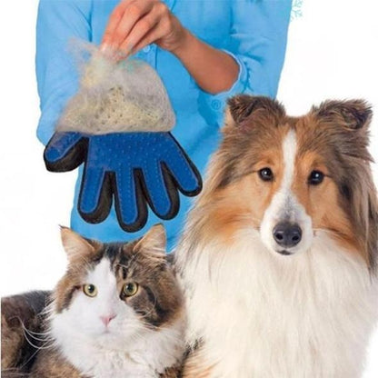 Glove-Style Pet Bathing & Grooming Glove | Soft Rubber Bristles for Cats & Dogs | Gentle Pet Hair Removal & Massage