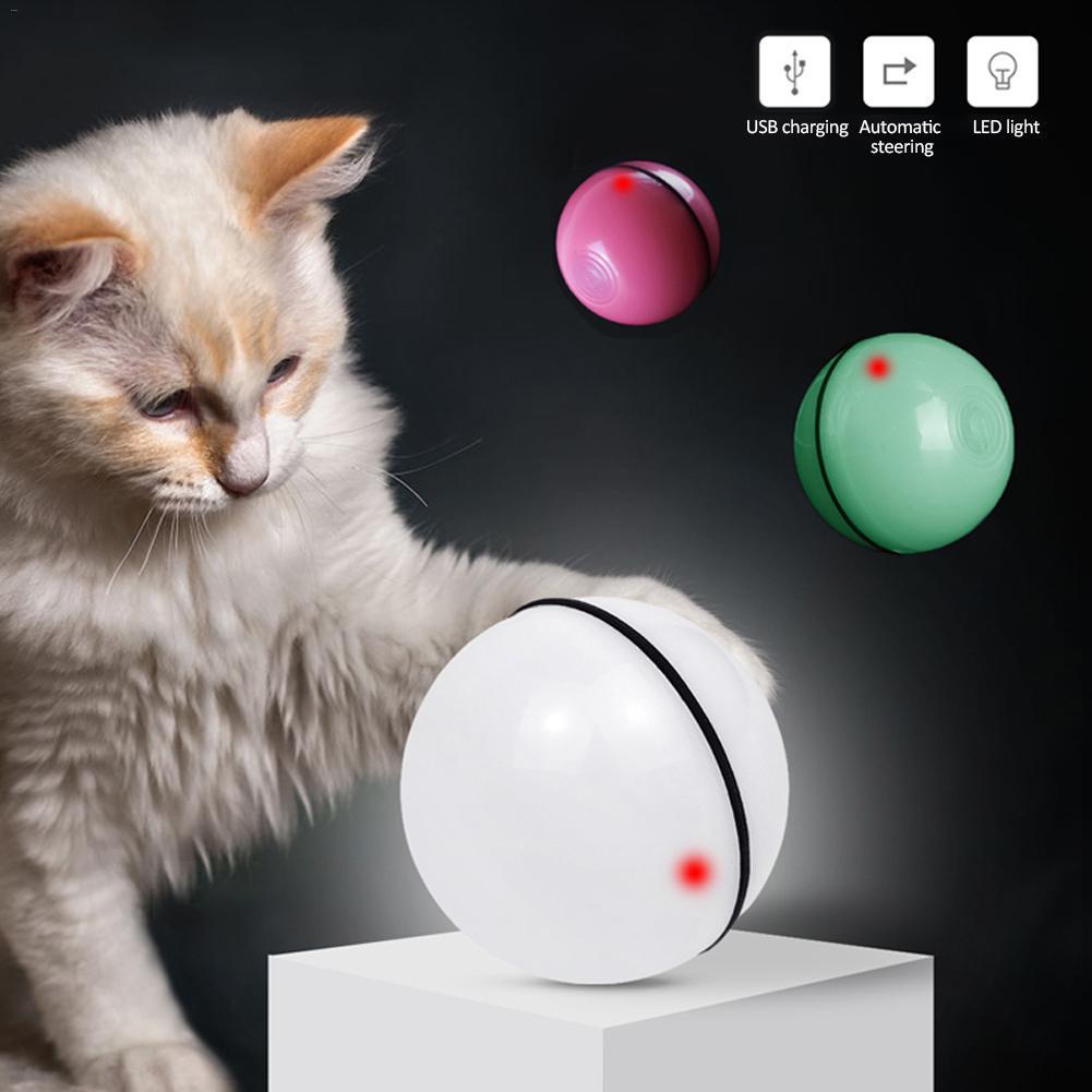 Interactive 360° LED Laser Cat Toy Ball with Catnip – Automatic, USB Rechargeable & Rotating Pet Exercise Toy